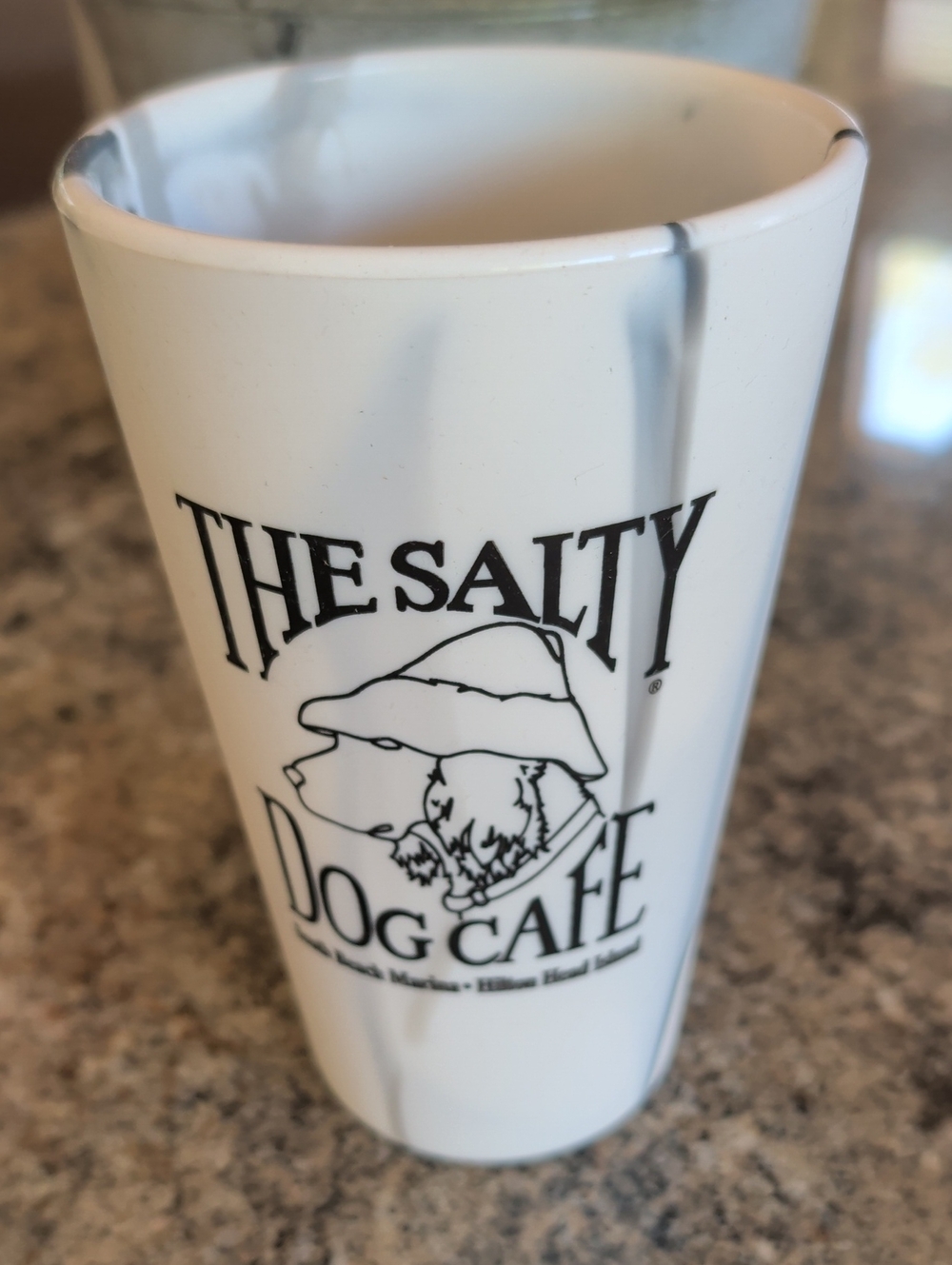 White Silicone Cup with Black Logo